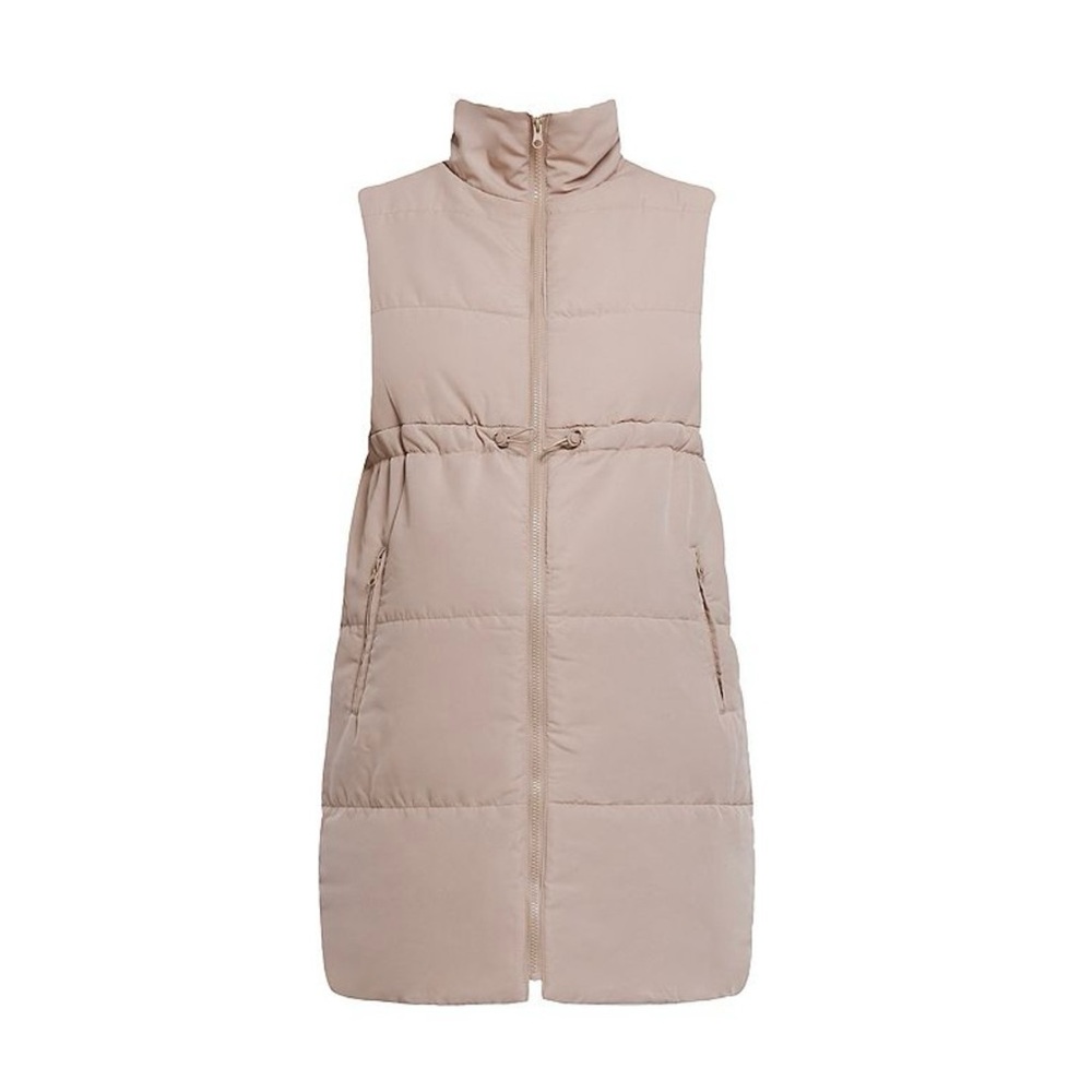 Motherhood Maternity Beige Puffer Vest
